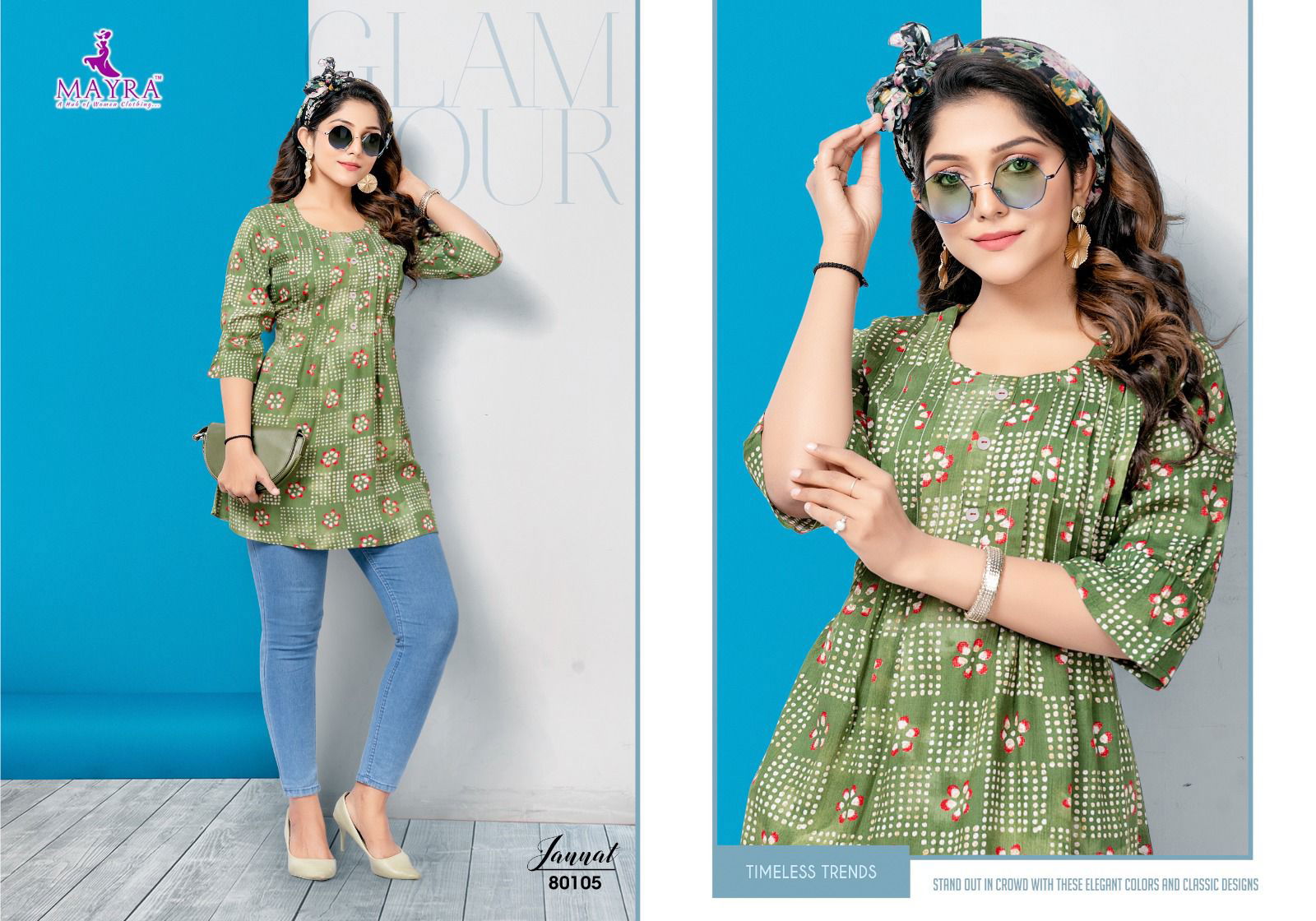 Jannat By Mayra 80103-80108 Western Ladies Top Catalog